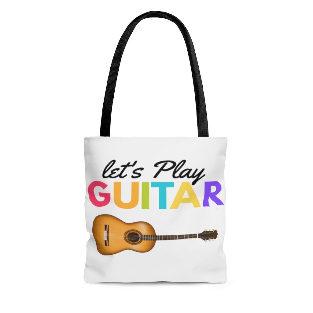 Let's Play Guitar Tote Bag - Music Gifts Depot