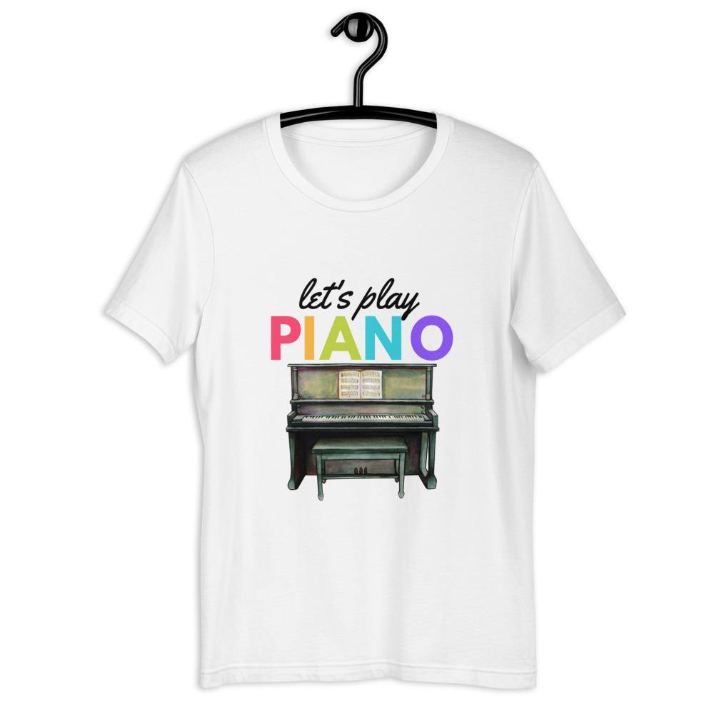 Let's Play Piano T-Shirt - Music Gifts Depot