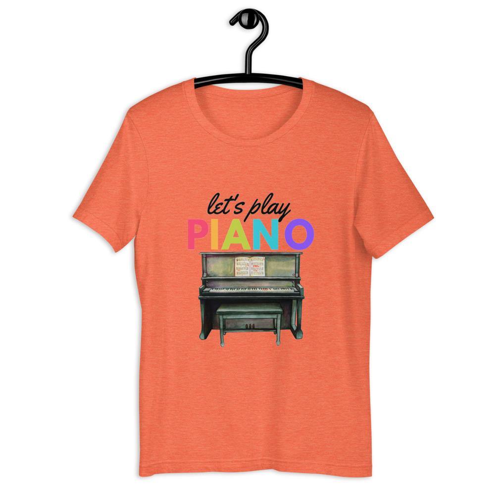 Let's Play Piano T-Shirt - Music Gifts Depot