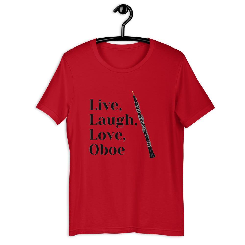 Live Laugh Love Oboe T-Shirt - Music Gifts Depot