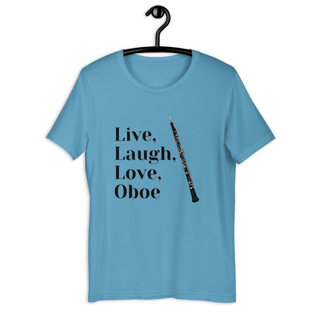 Live Laugh Love Oboe T-Shirt - Music Gifts Depot