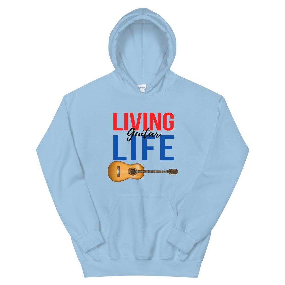 Living Guitar Life Hoodie - Music Gifts Depot