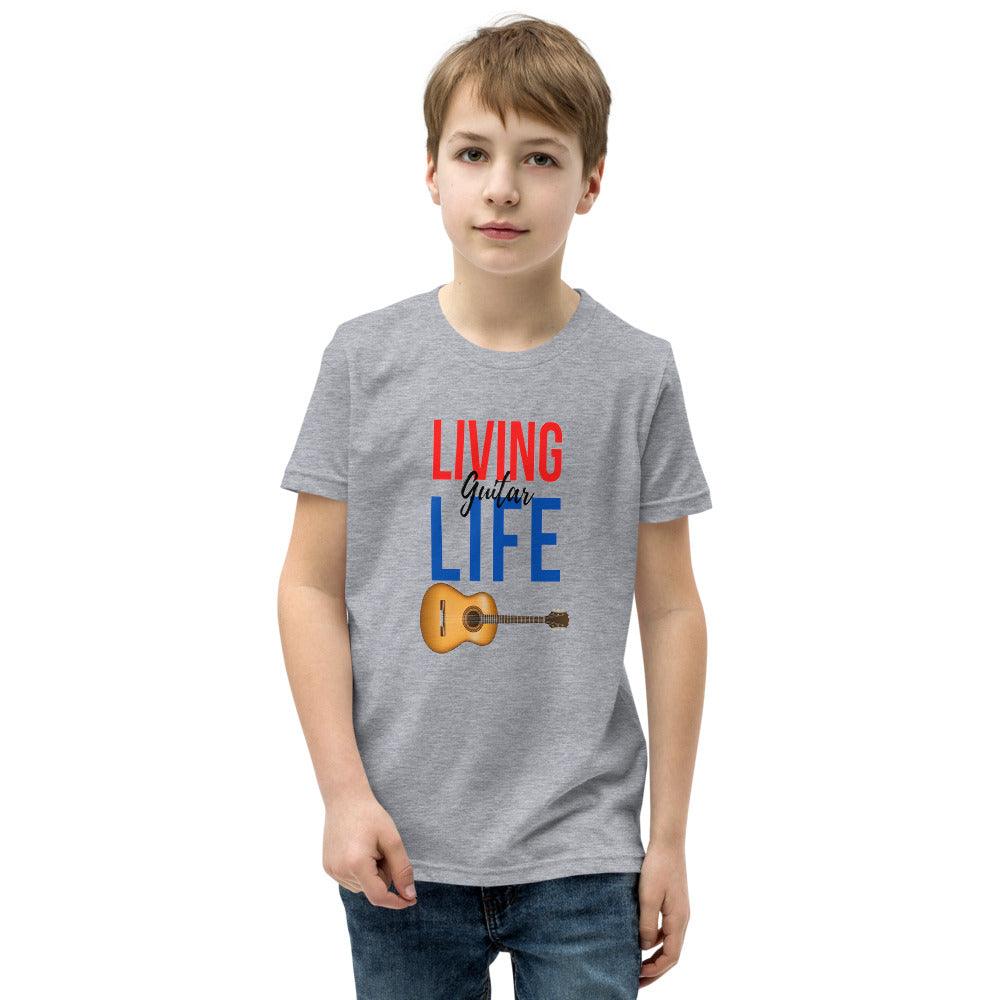 Living Guitar Life Youth Kids T-Shirt - Music Gifts Depot