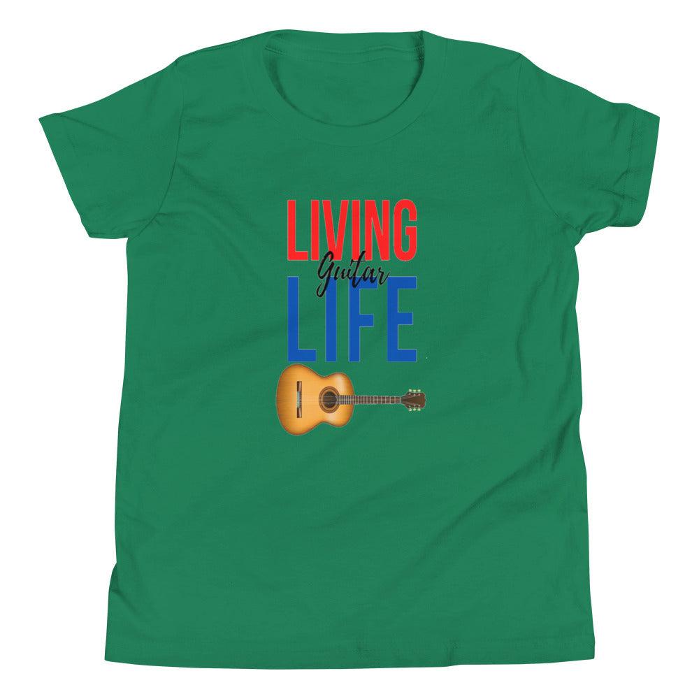 Living Guitar Life Youth Kids T-Shirt - Music Gifts Depot