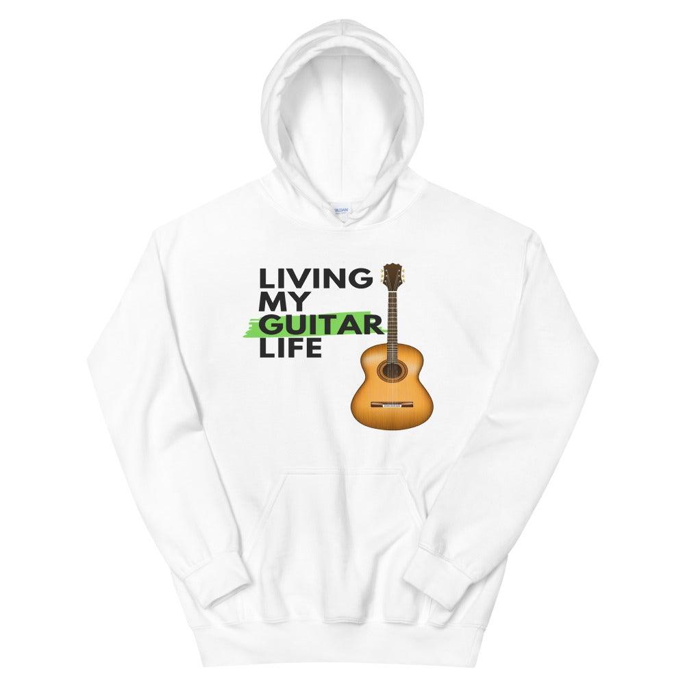 Living My Guitar Life Hoodie - Music Gifts Depot