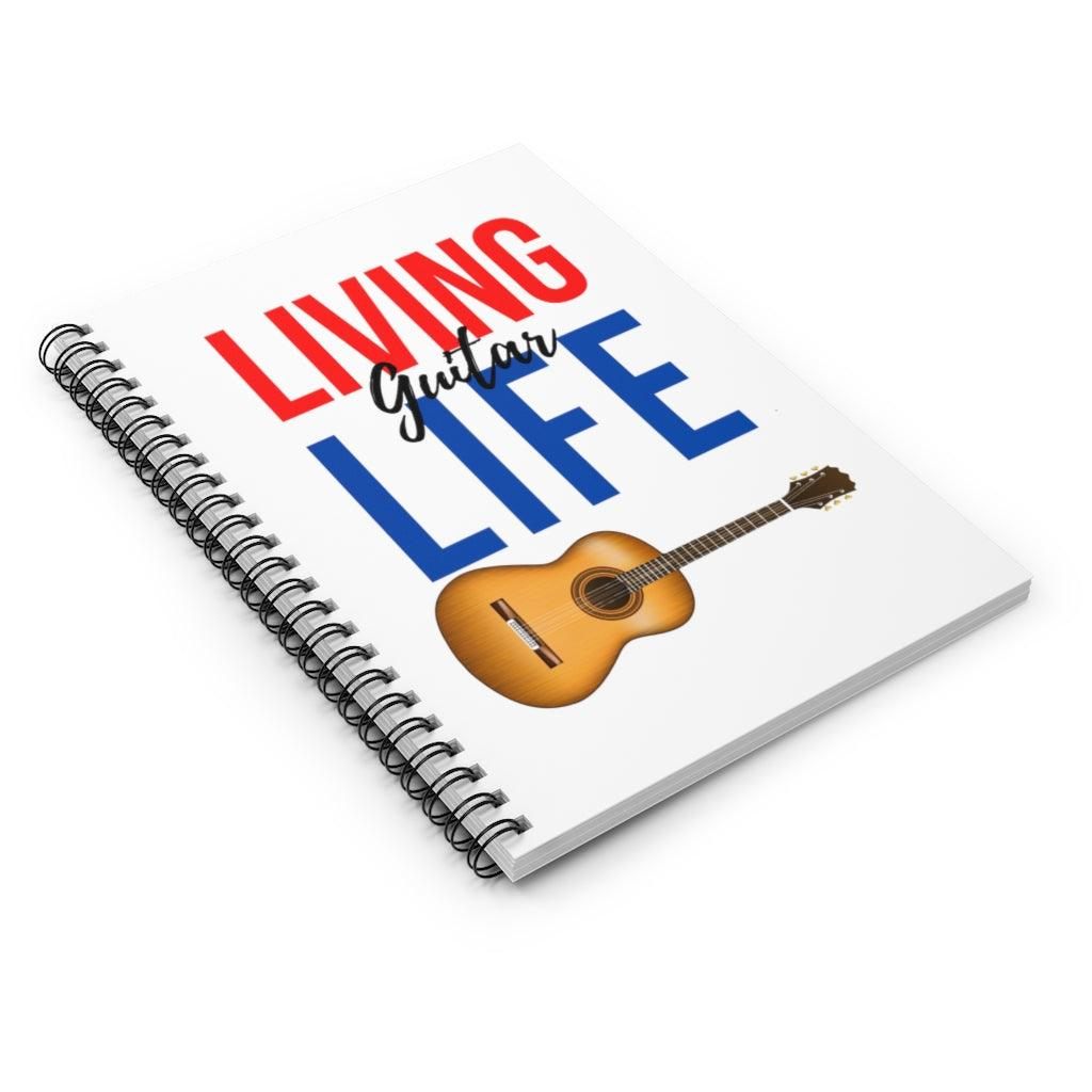 Living My Guitar Life Spiral Notebook - Music Gifts Depot