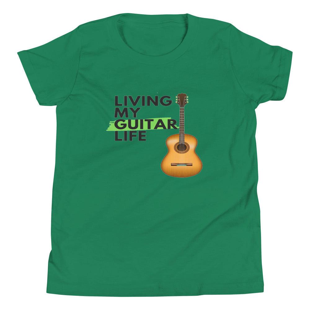Living My Guitar Life Youth Kids T-Shirt - Music Gifts Depot