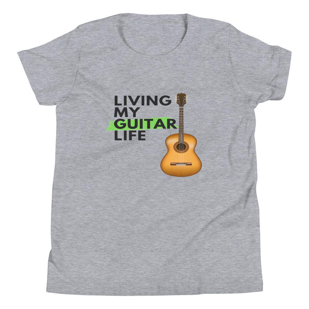 Living My Guitar Life Youth Kids T-Shirt - Music Gifts Depot