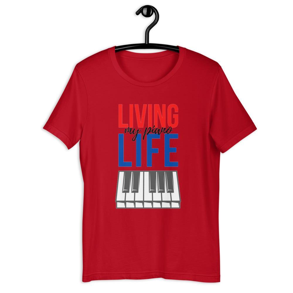 Living My Piano Life T-Shirt - Music Gifts Depot