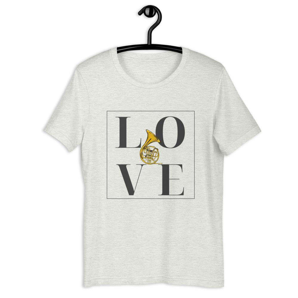 Love French Horn T-Shirt - Music Gifts Depot