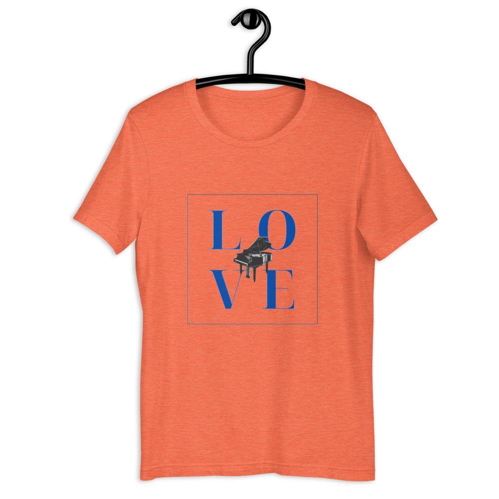 Love Piano T-Shirt - Music Gifts Depot