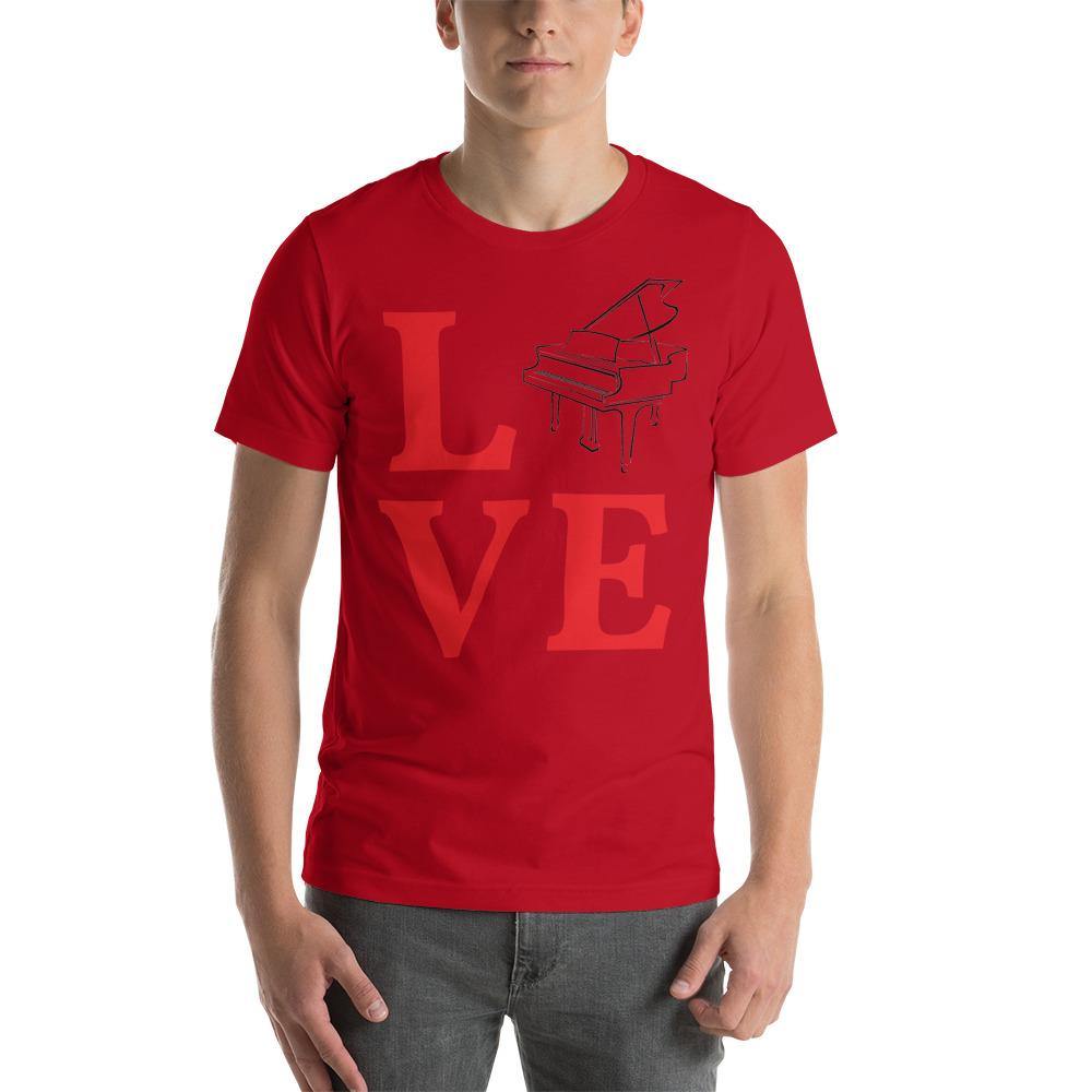 Love Piano T-Shirt - Music Gifts Depot