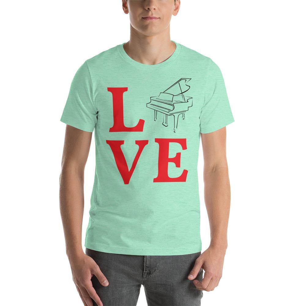 Love Piano T-Shirt - Music Gifts Depot