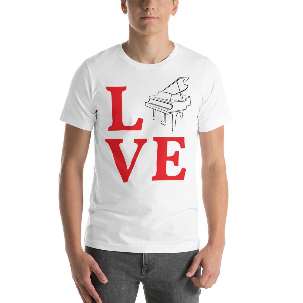 Love Piano T-Shirt - Music Gifts Depot