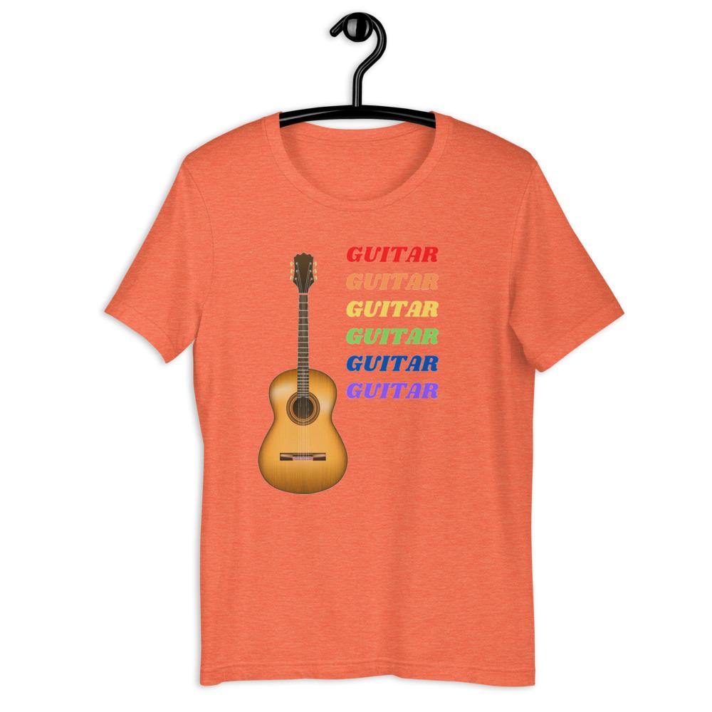 Multi Color Guitar T-Shirt - Music Gifts Depot