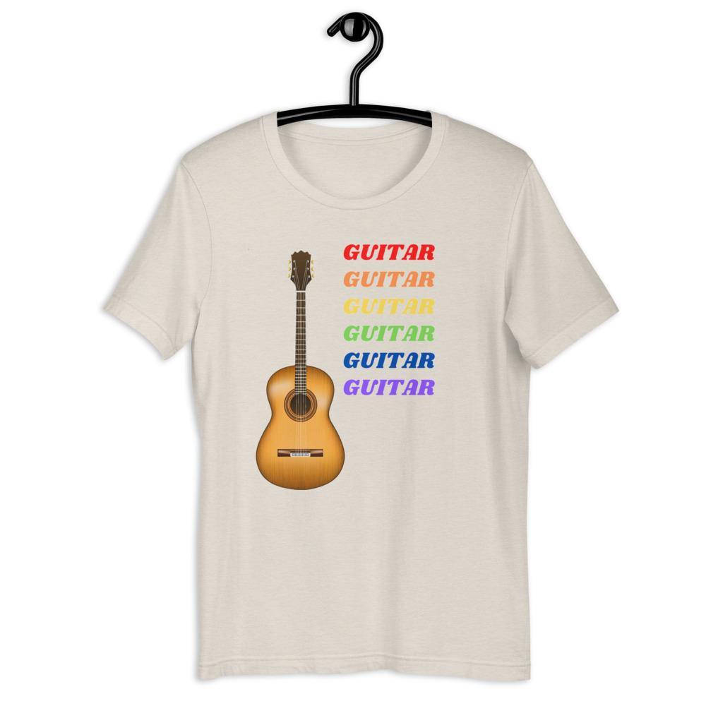 Multi Color Guitar T-Shirt - Music Gifts Depot