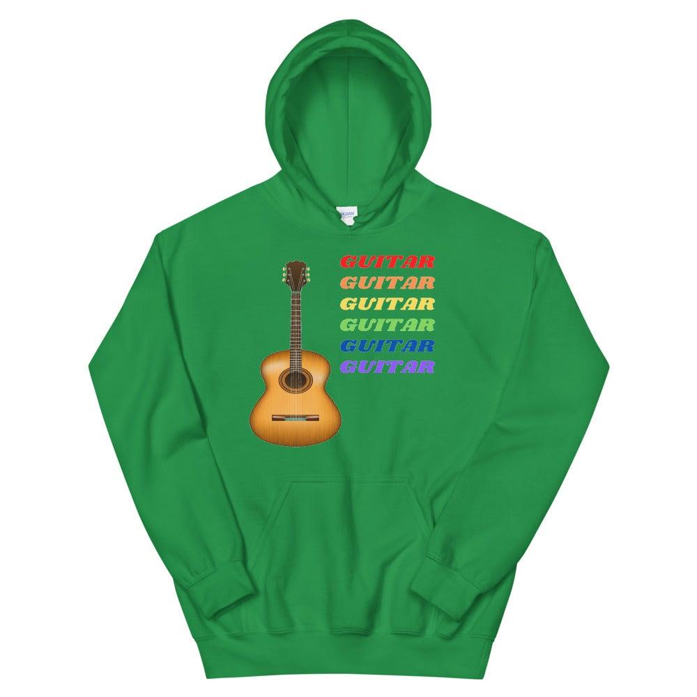Multi Colored Guitar Hoodie - Music Gifts Depot