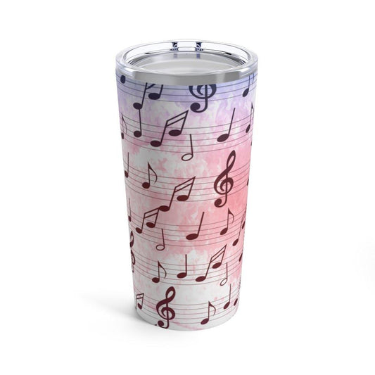 Multi Colored Music Note Tumbler 20oz - Music Gifts Depot