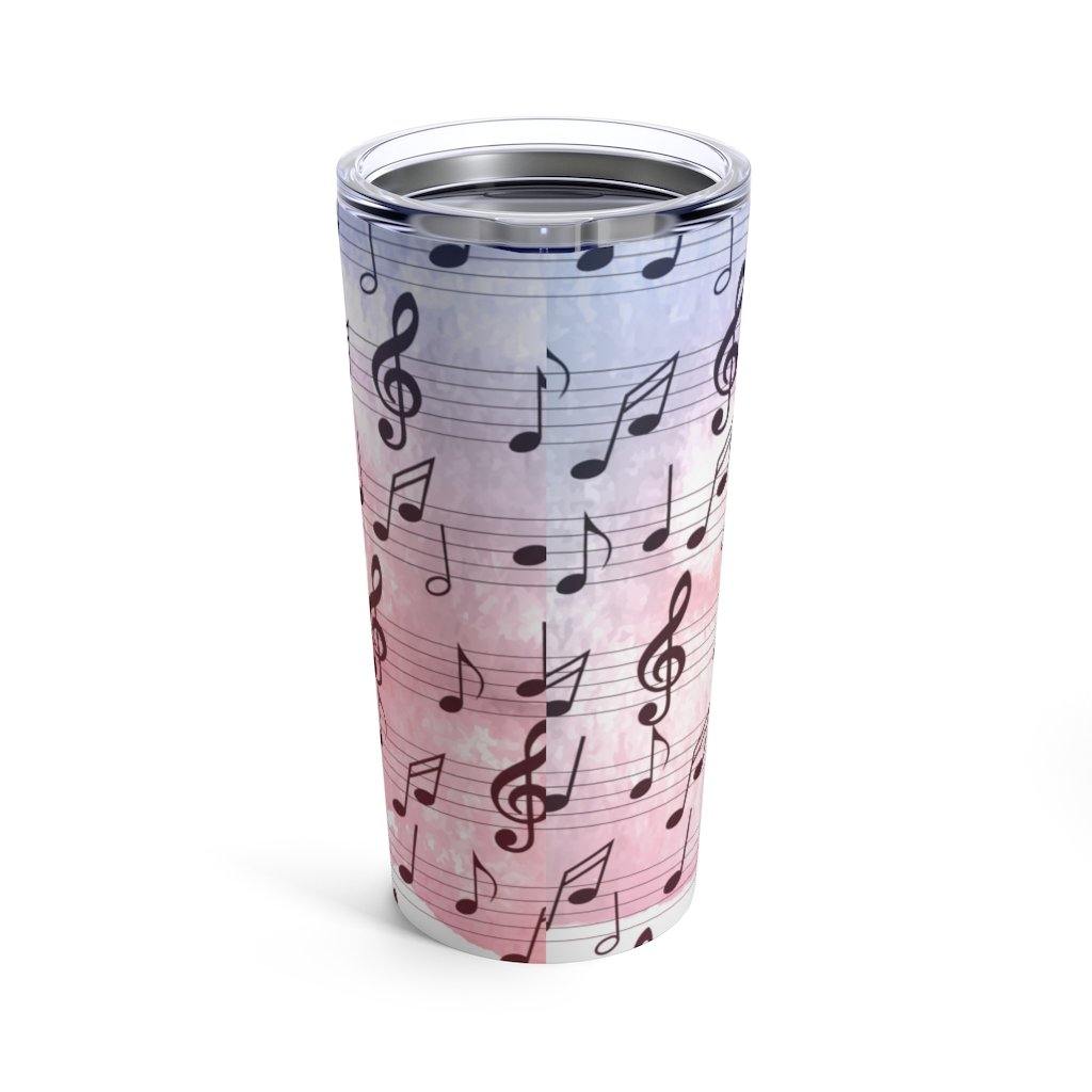Multi Colored Music Note Tumbler 20oz - Music Gifts Depot