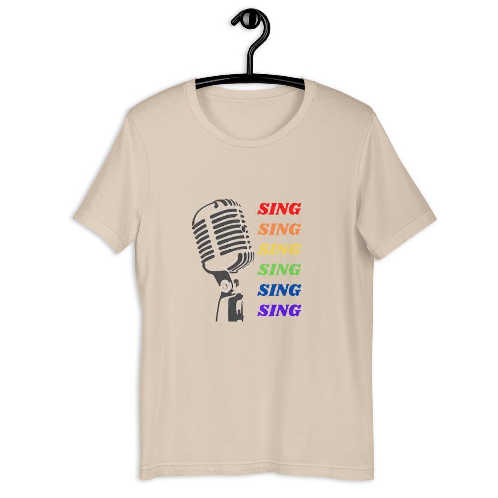 Multi Colored Sing T-Shirt - Music Gifts Depot