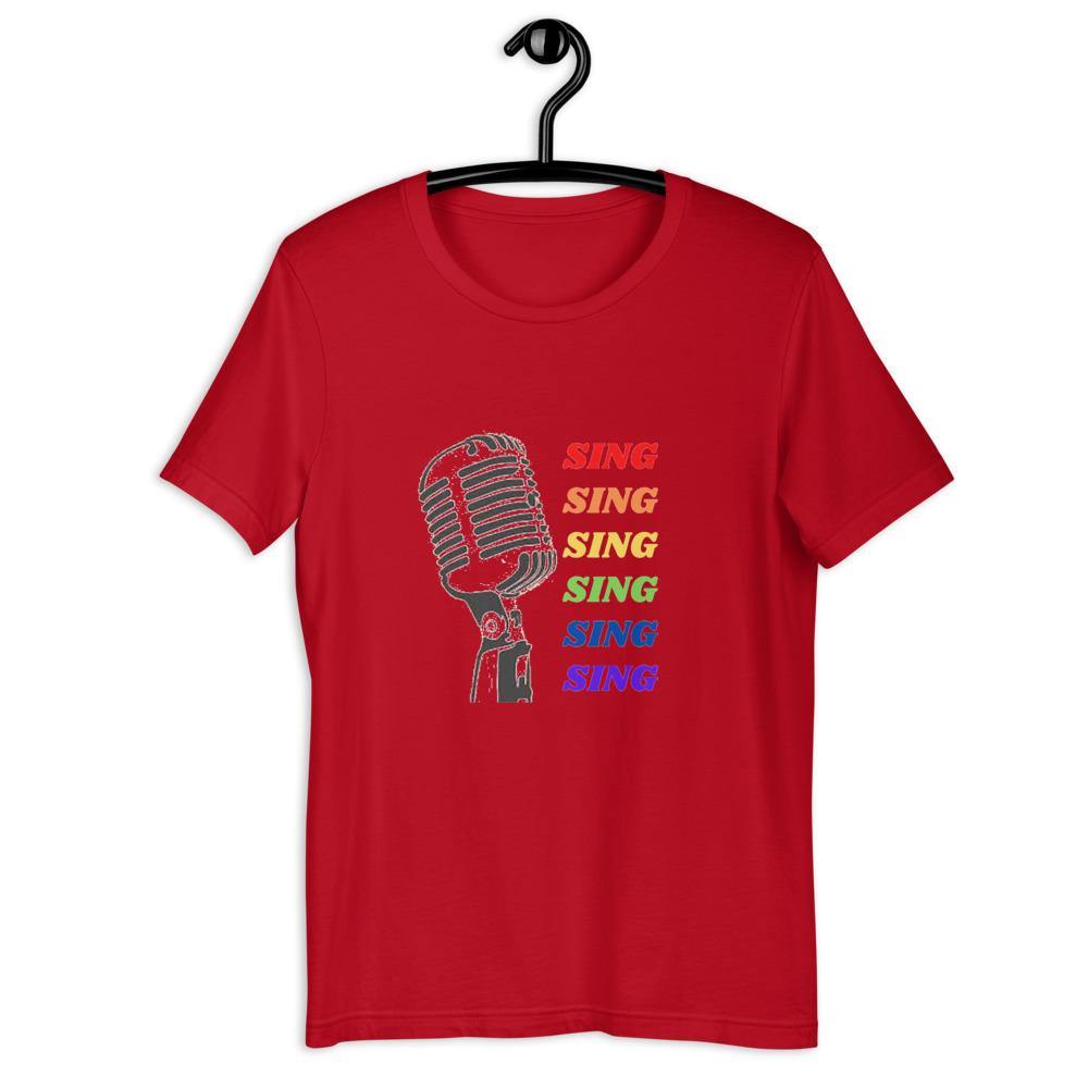 Multi Colored Sing T-Shirt - Music Gifts Depot