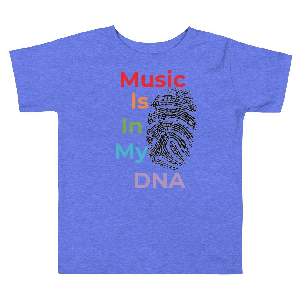 Music Is In My DNA Colorful Toddler T-Shirt - Music Gifts Depot