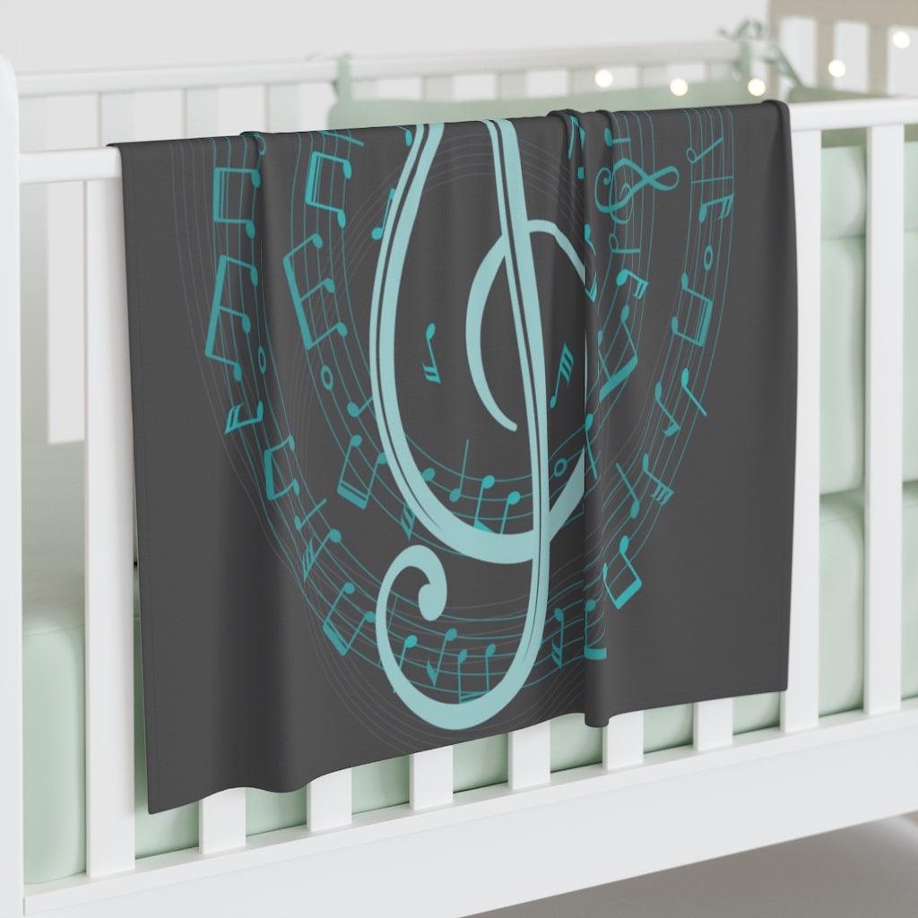 Music Note Baby Swaddle Blanket - Music Gifts Depot