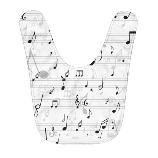 Music Note Fleece Baby Bib - Music Gifts Depot