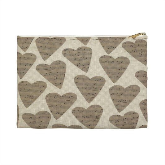 Music Note Heart Accessory Pouch - Music Gifts Depot