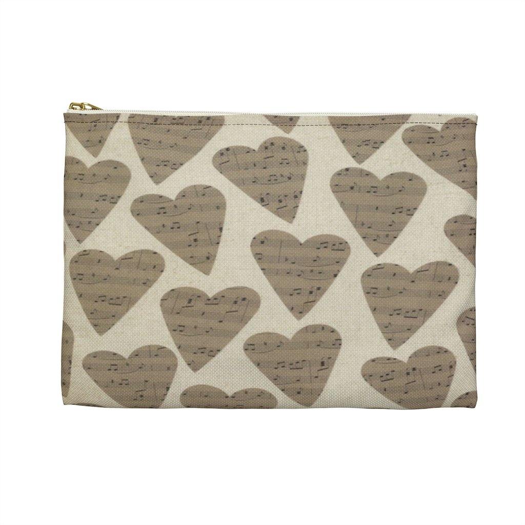 Music Note Heart Accessory Pouch - Music Gifts Depot