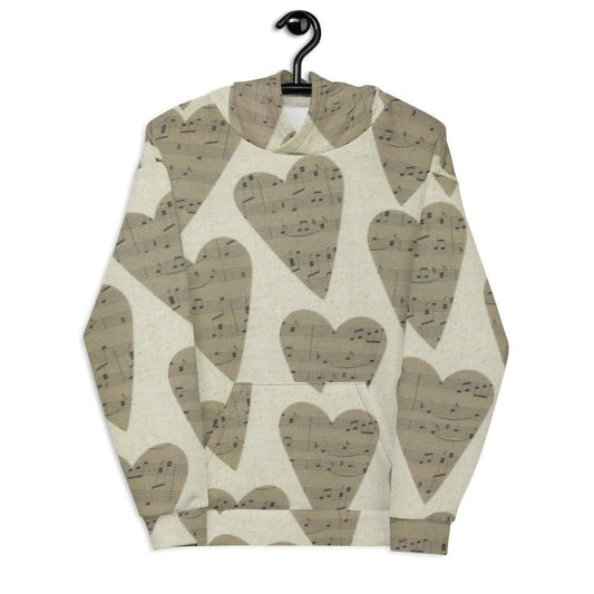 Music Note Heart Hoodie - Music Gifts Depot