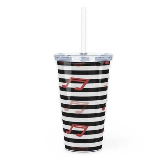 Music Note Plastic Tumbler with Straw - Music Gifts Depot