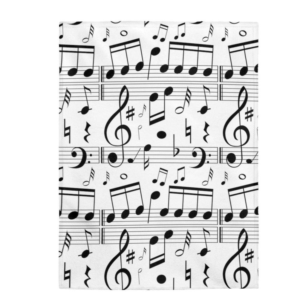 Music Note Velveteen Plush Blanket - Music Gifts Depot