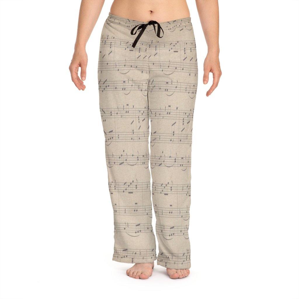 Music Note Women's Pajama Pants - Music Gifts Depot