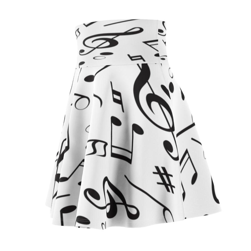 Music Note Women's Skater Skirt - Music Gifts Depot