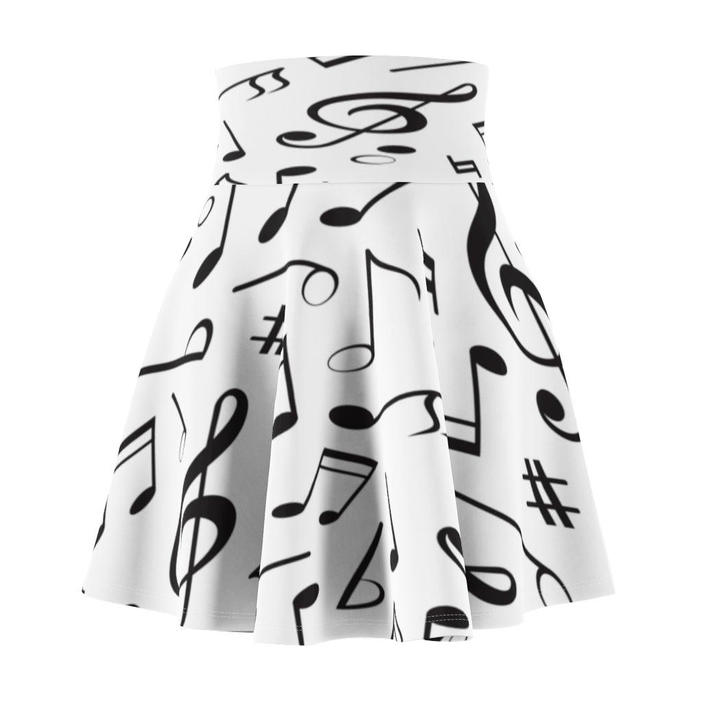 Music Note Women's Skater Skirt - Music Gifts Depot