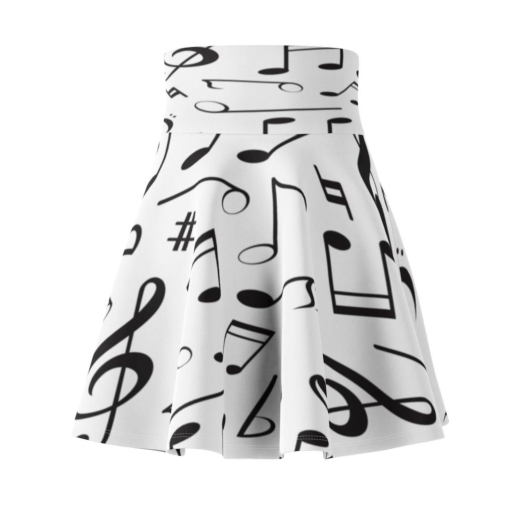 Music Note Women's Skater Skirt - Music Gifts Depot