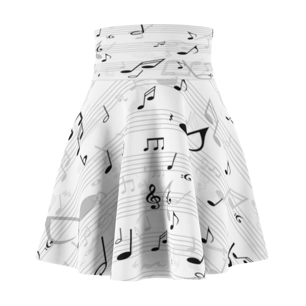 Music Note Women's Skater Skirt - Music Gifts Depot