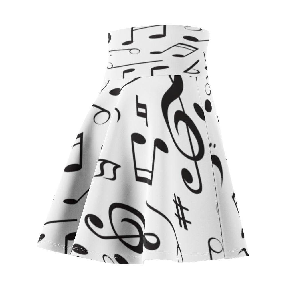 Music Note Women's Skater Skirt - Music Gifts Depot