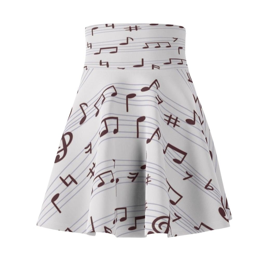 Music Note Women's Skater Skirt - Music Gifts Depot