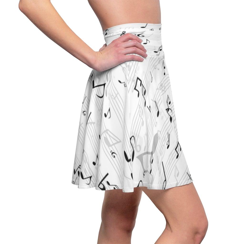 Music Note Women's Skater Skirt - Music Gifts Depot