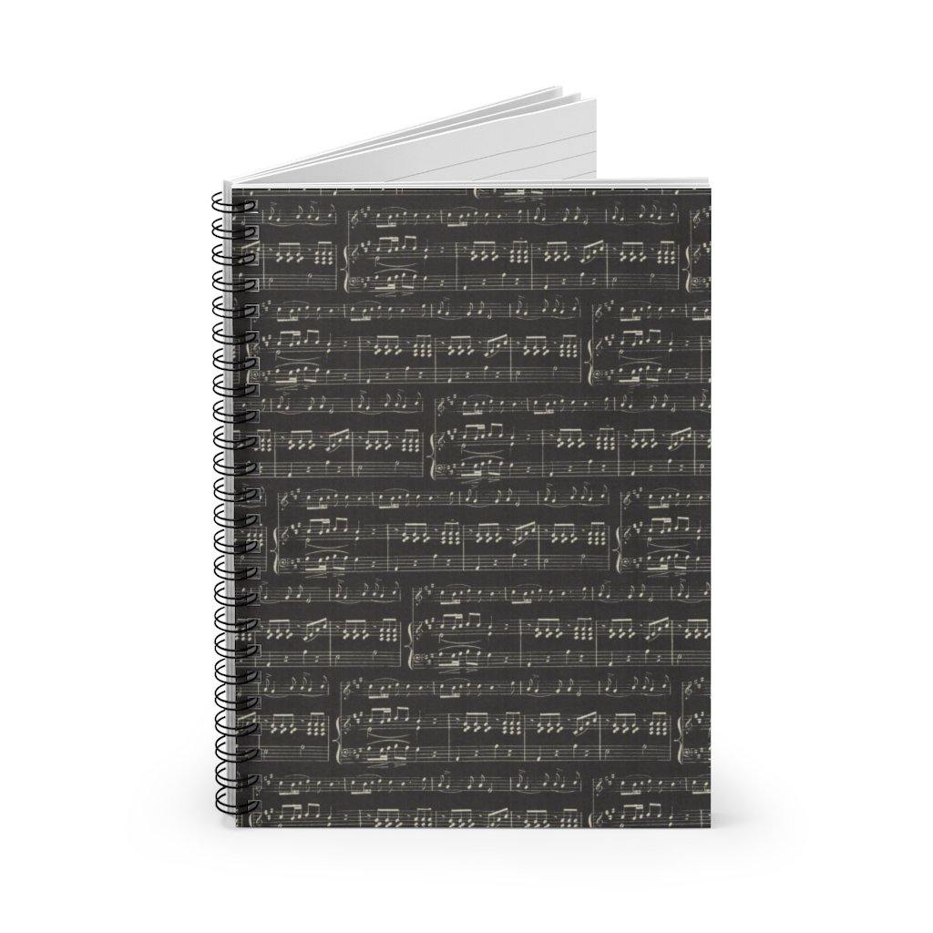 Music Spiral Notebook - Ruled Line - Music Gifts Depot