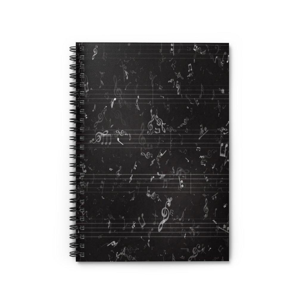 Music Spiral Notebook - Ruled Line - Music Gifts Depot