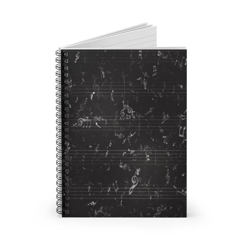 Music Spiral Notebook - Ruled Line - Music Gifts Depot