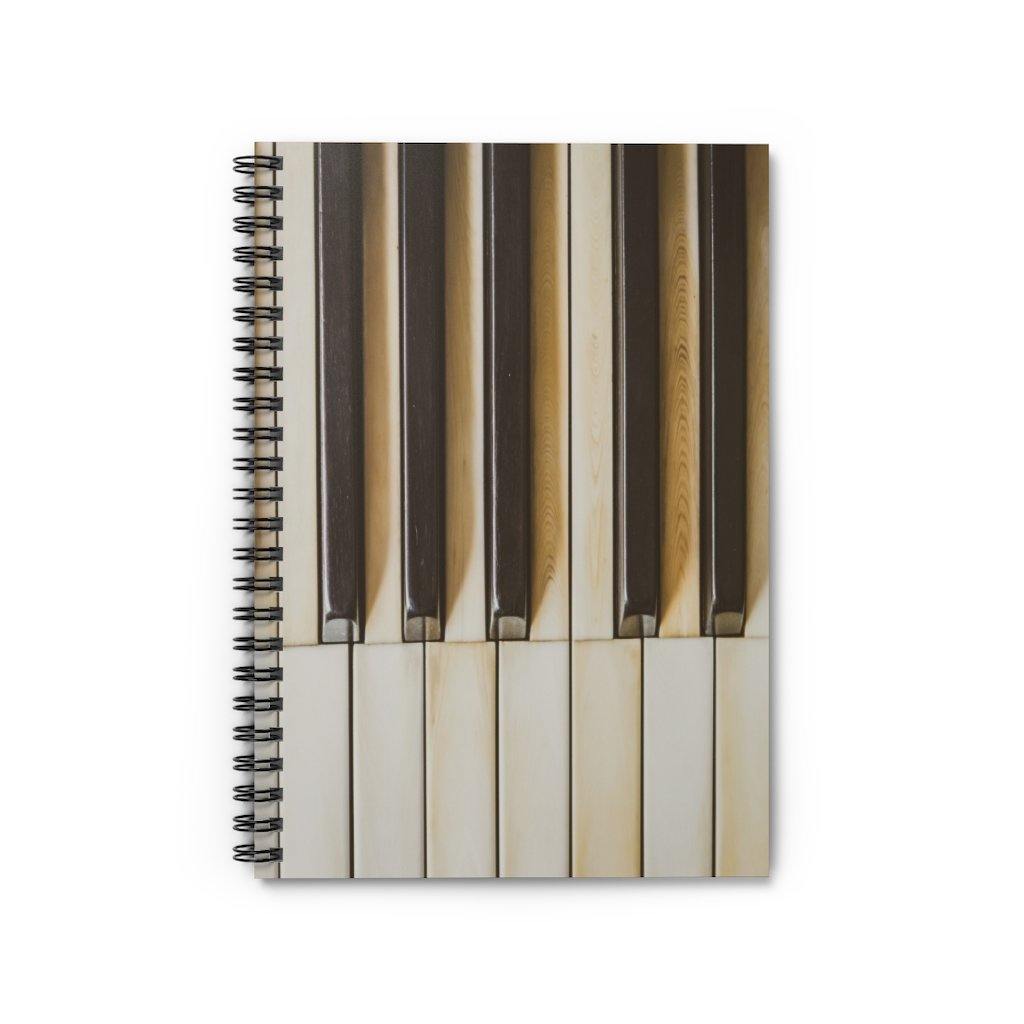 Music Spiral Piano Notebook - Ruled Line - Music Gifts Depot