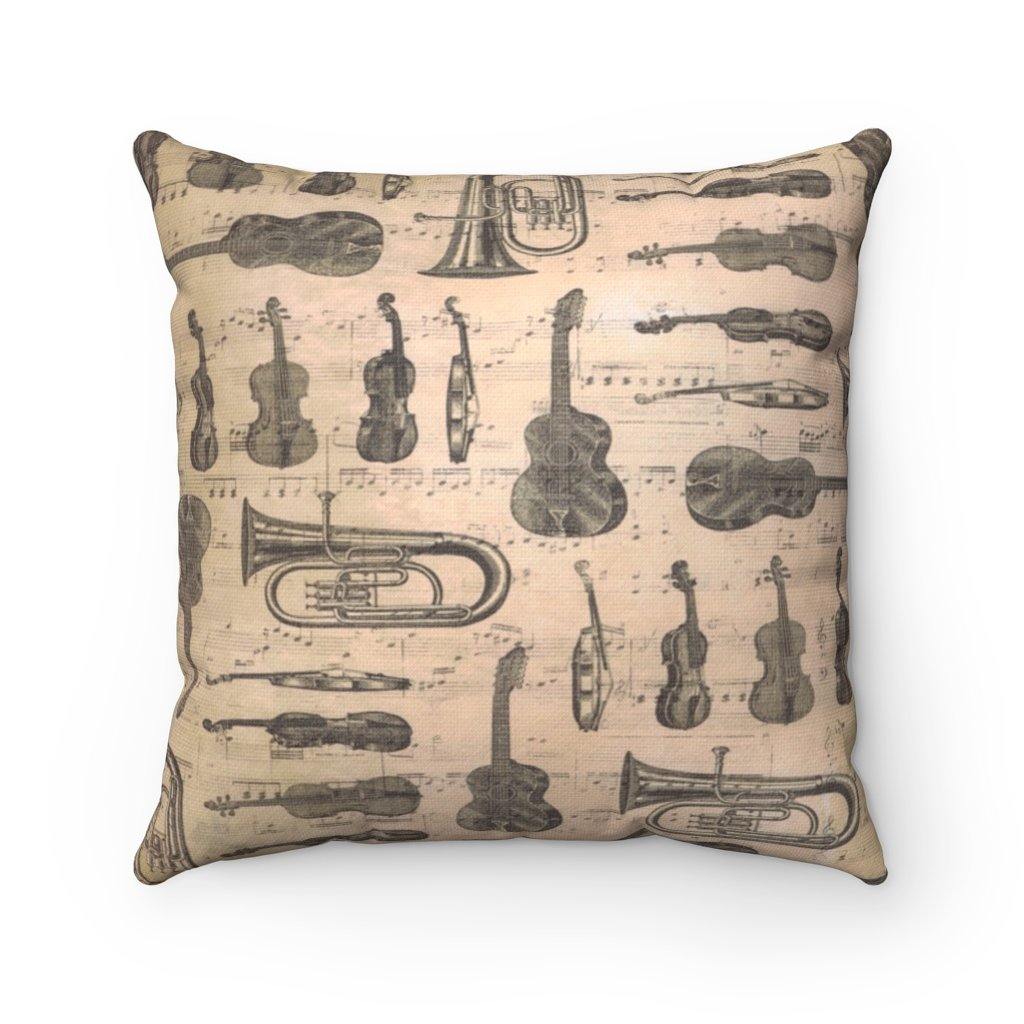 Musical instrument Square Pillow - Music Gifts Depot