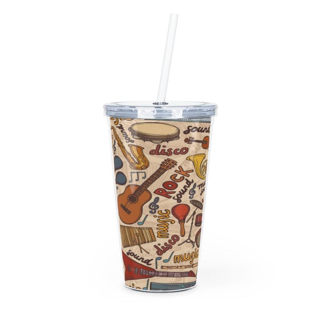 Musician Plastic Tumbler with Straw - Music Gifts Depot