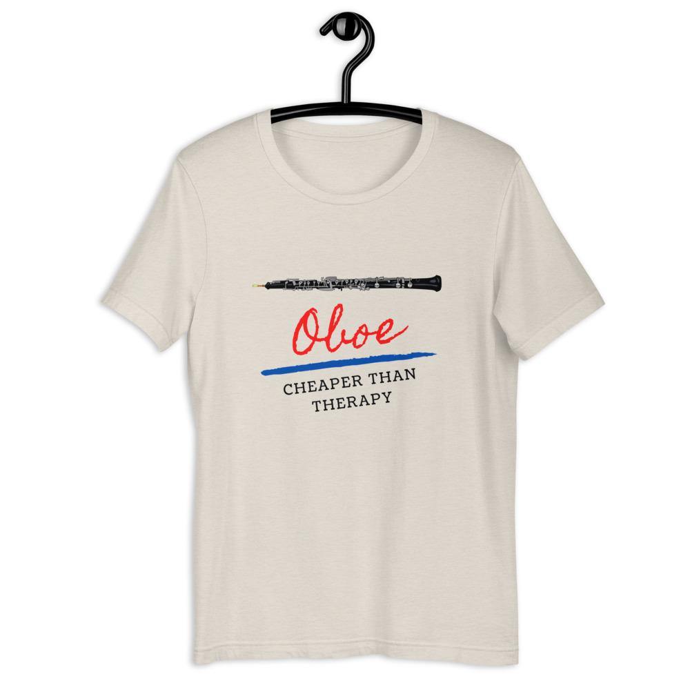 Oboe Cheaper Than Therapy T-Shirt - Music Gifts Depot