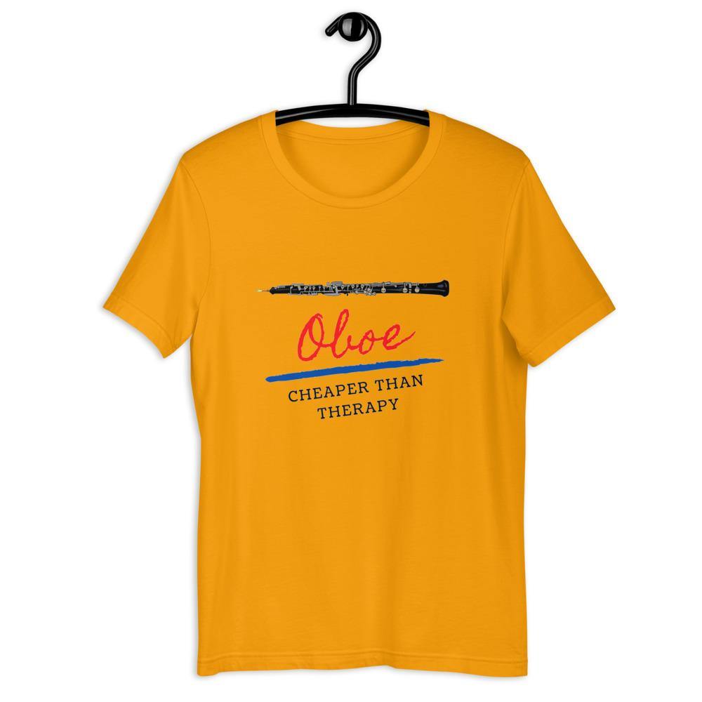 Oboe Cheaper Than Therapy T-Shirt - Music Gifts Depot