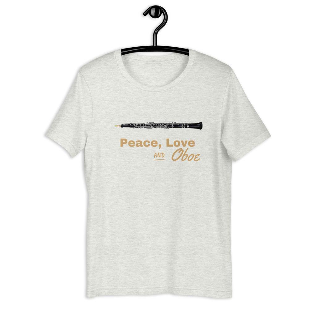 Peace Love and Oboe T-Shirt - Music Gifts Depot